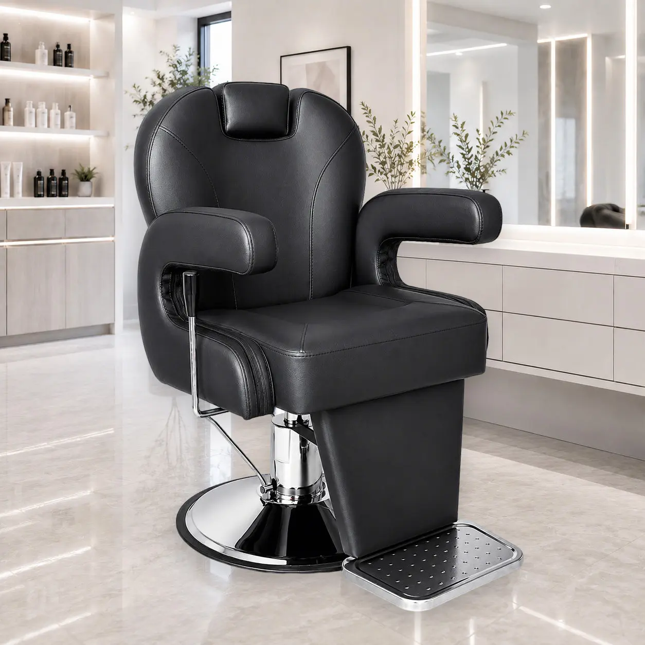 Swivel Cosmetic Facial Barber Chair Vintage Pedicure Waiting Barber Chair Luxury Reclining Cadeira Gamer Beauty Salon Furniture