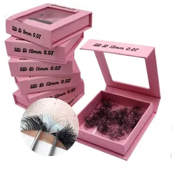 3D-20D Sharp Pointy Stem Premade Volume Loose Fans 1000 Fans 0.05/0.07mm Lash Slim Base Promade Russia Volume Fans Eyelash
