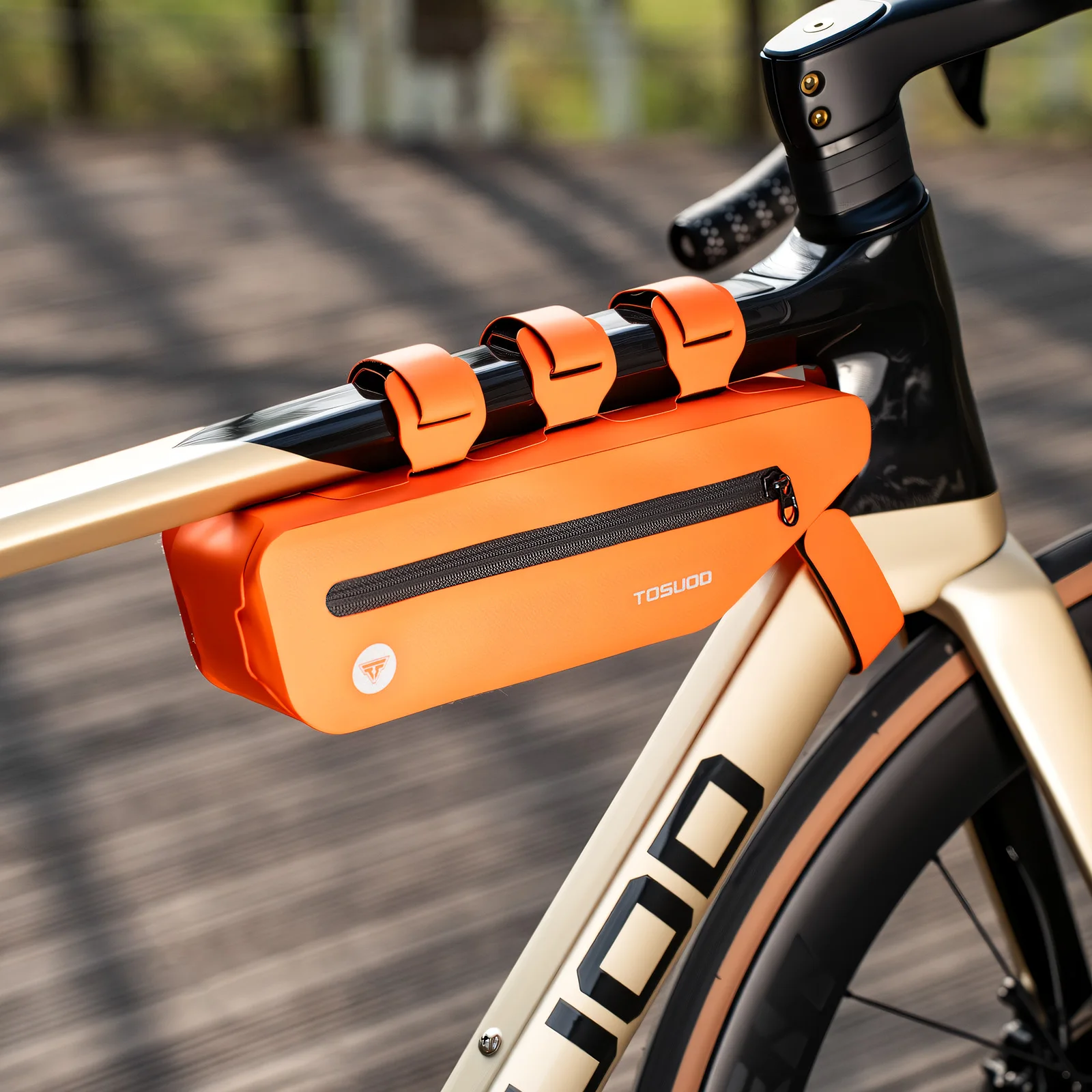 TOSUOD Fahrrad-Oberrohrtasche Wasserdicht 1,9L Große Kapazität Tragbare Schnellmontage Vorderrahmentasche für MTB und Rennrad – Detail 8