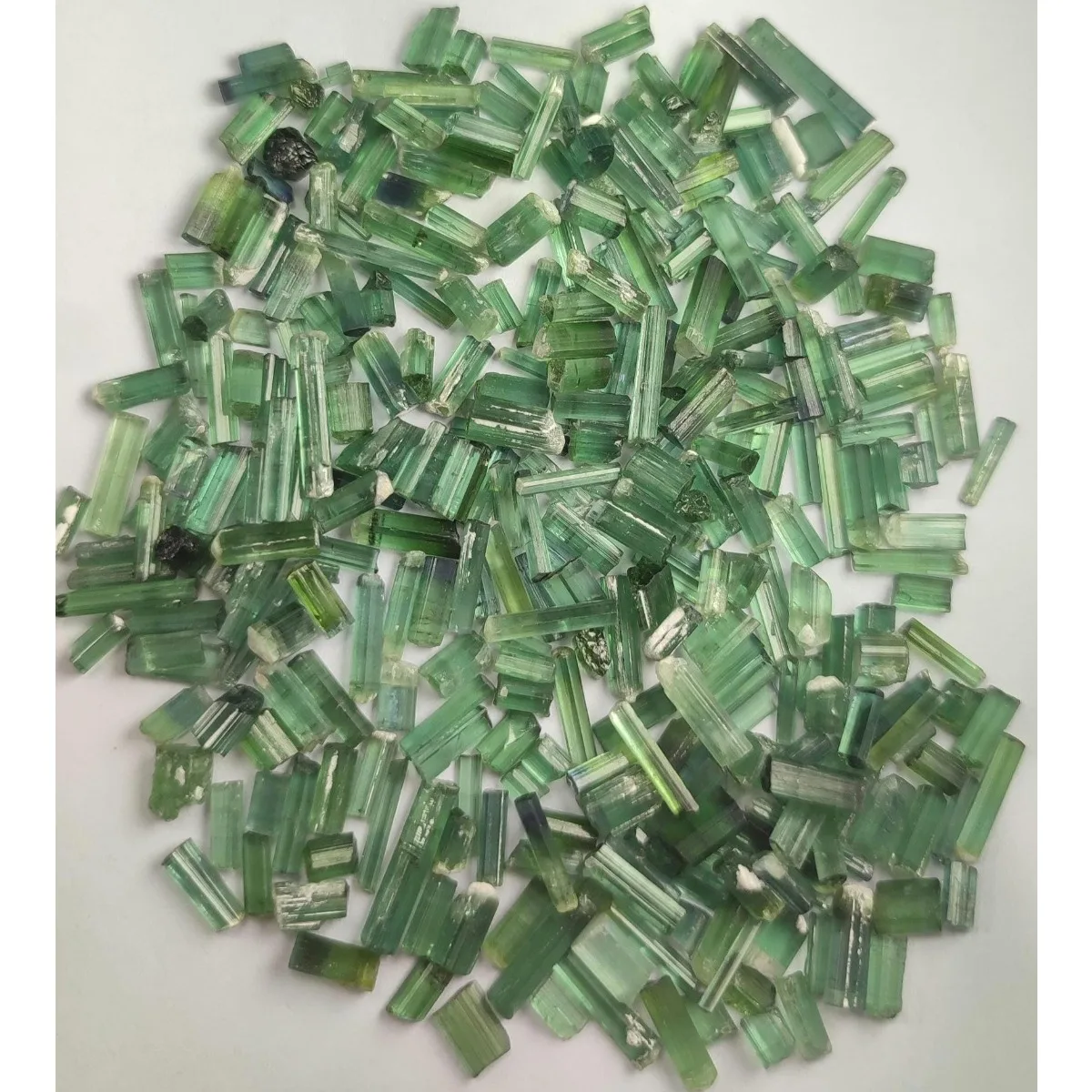 Brazilian Raw Elbaite Crystals, 10g 5-15mm Rainbow Mix, Display Case for Mineral Collection & Shelf Display