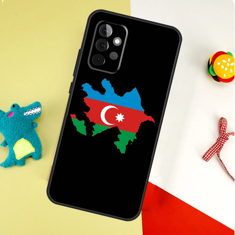 Azerbaijan Flag For Samsung Galaxy A05 A06 A16 A54 A34 A14 A55 A35 A15 A53 A33 A13 A22 A32 A52 Phone Case