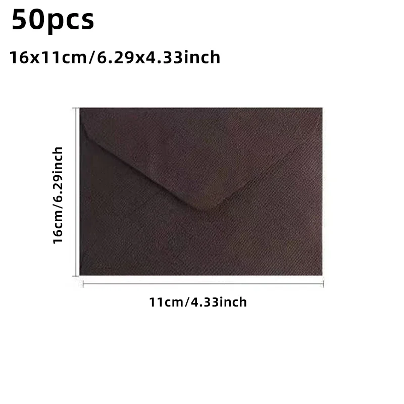50 stks/partij 20.1x15.1 cm Enveloppen voor Trouwkaarten Business hoogwaardige 250g Textuur Papier Briefpapier Leveringen opbergtas