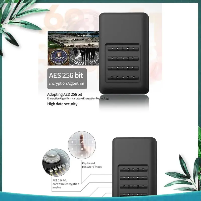 (NEW) M.2 MSATA Hardware Encryption Hard Disk Box USB3.0 Full Disk Encryptiontool Hard Disk Box 2.5" Sata