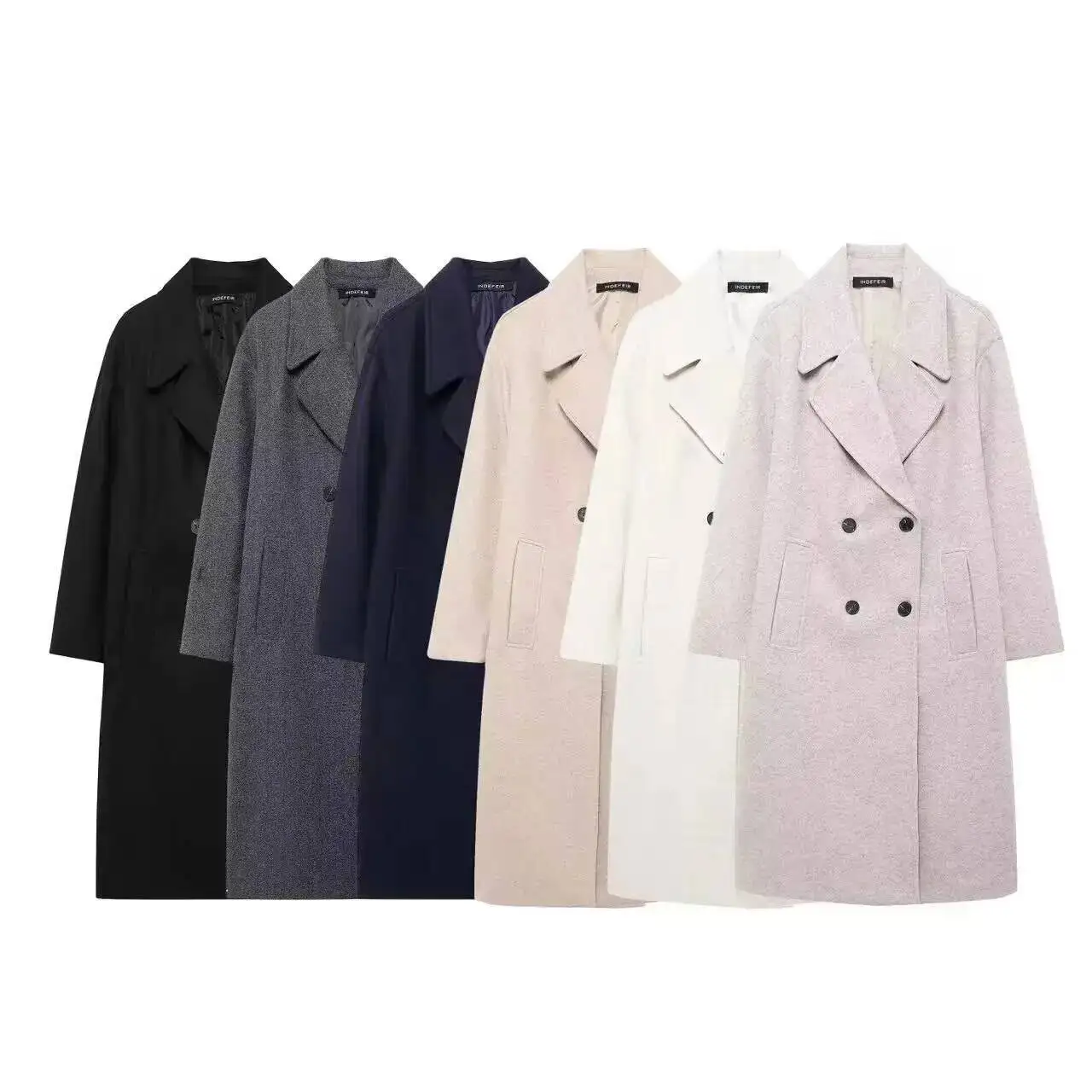 2025, Herbst und Winter, neue Damenbekleidung, Straße, warm, doppelseitig, Wolle, High-End-Lichtmantel, Windjacke