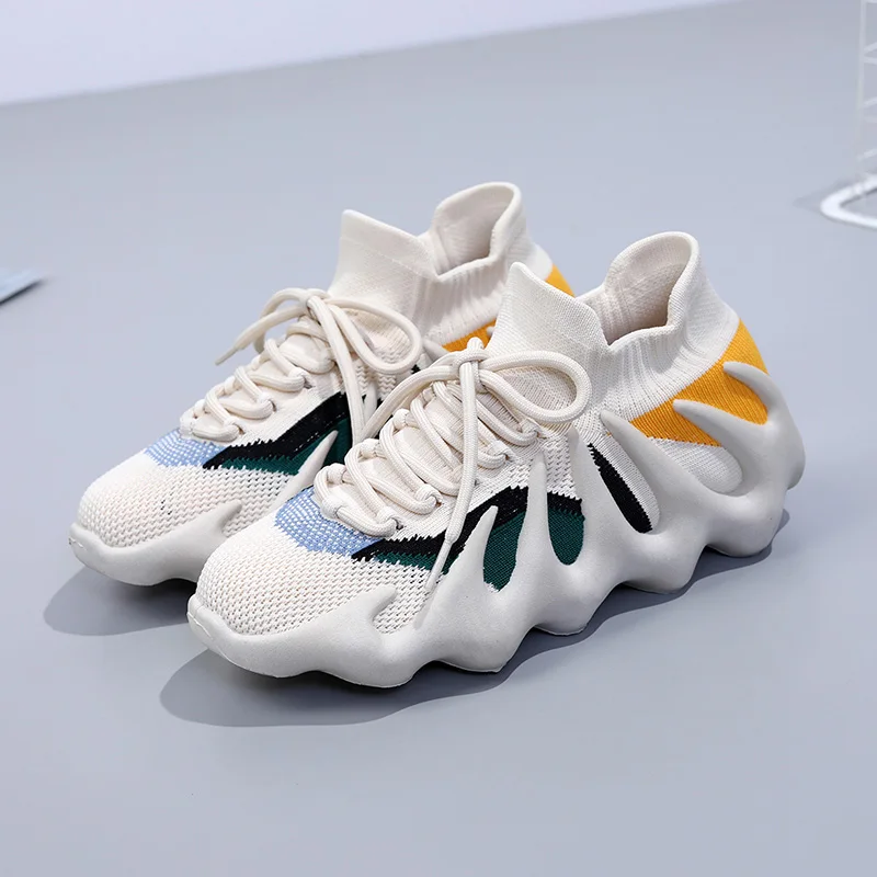 

Women's 4CM Platform Knit Sneakers for Women Comfortable Walking Shoes Non Slip Rubber Sole Casual Fashion Breathable Footwear