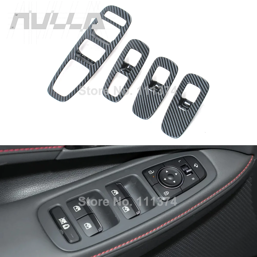 

For Hyundai Sonata 2024 2025 2026 Window Lift Switch Button Panel Cover Trim Frame ABS Carbon Accessories