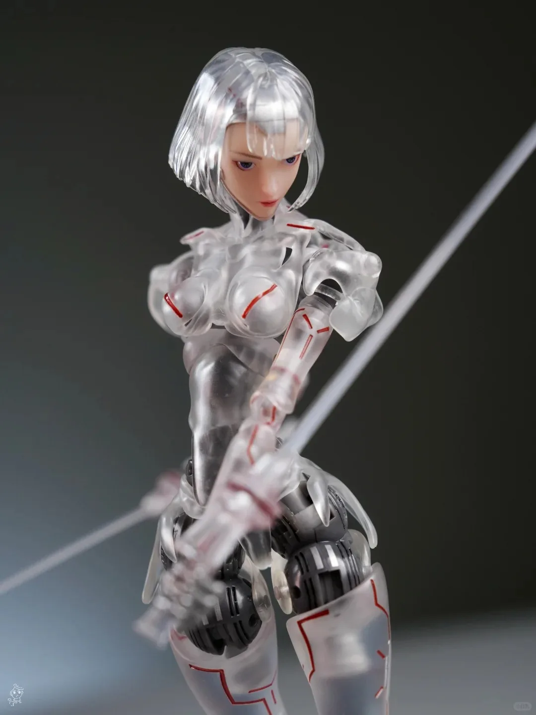 Guke 1/12 Scale Women Soldier Robot Agent C1 Action Figure Model Transparent Skeleton Full Set 6-Inches Collection Toy