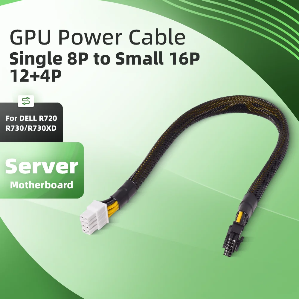 Server Graphics Card GPU Power Supply Line 8P to Single & Dual 6/8Pin Power Cable For DELL Dell R720R730/R730XD