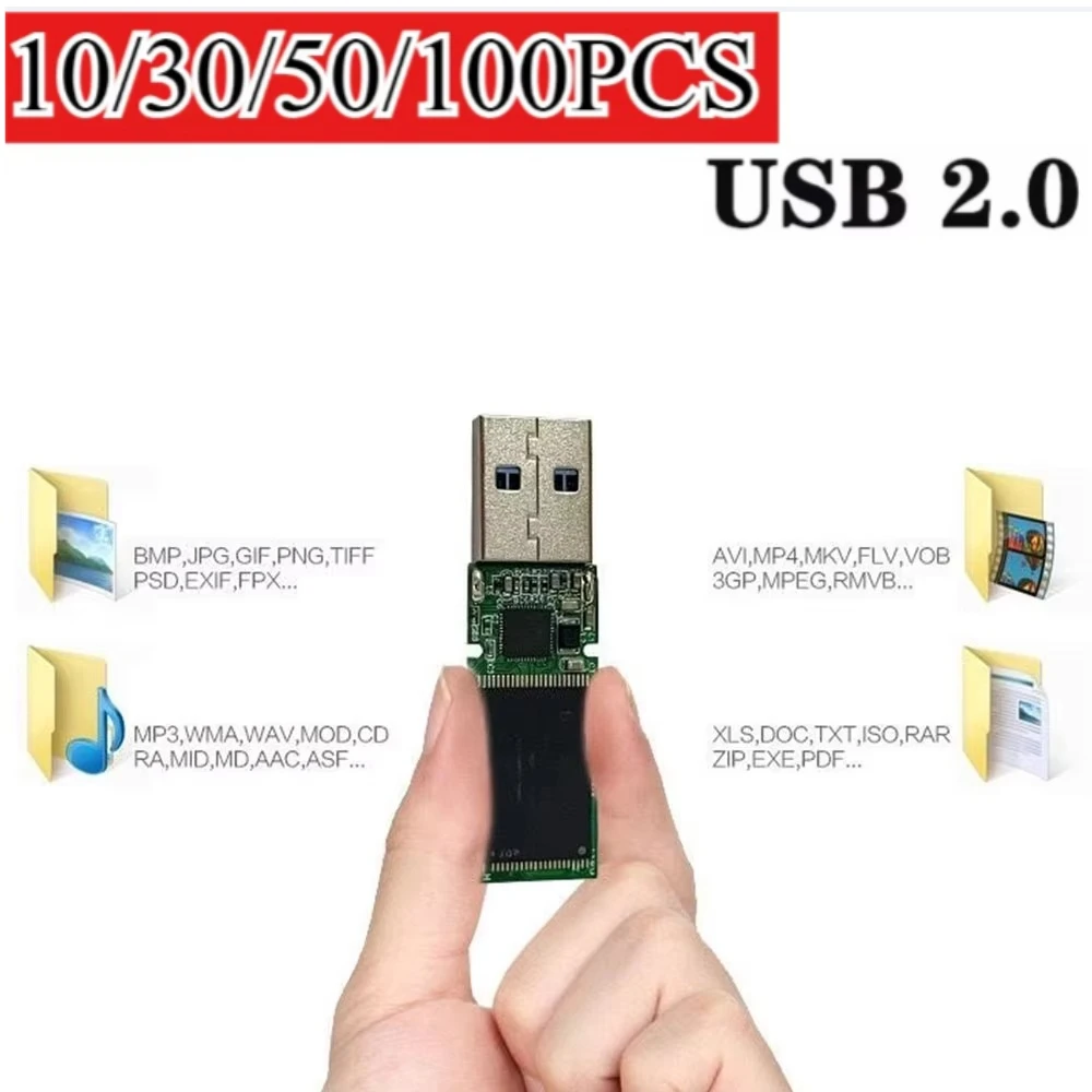 

Водонепроницаемый чип-флешка USB 2.0 10/30/50/100 шт., USB-флешки с металлическим корпусом, 4 ГБ, 8 ГБ, 16 ГБ, 32 ГБ, 64 ГБ, 128 ГБ, флэш-диск U