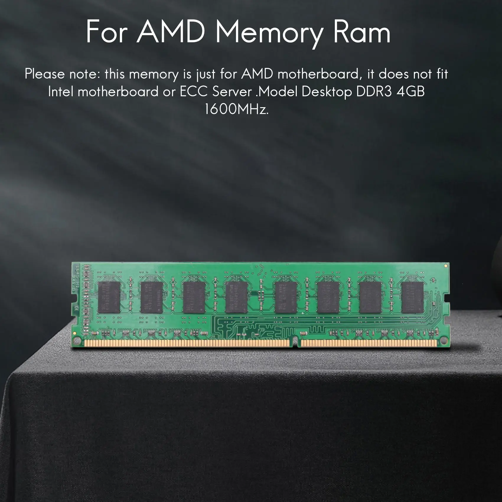SCLS DDR3 4GB Memory Ram PC3-12800 1.5V 1600Mhz 240 Pin Desktop Memory DIMM Unbuffered and Non-ECC for Desktop Motherboard