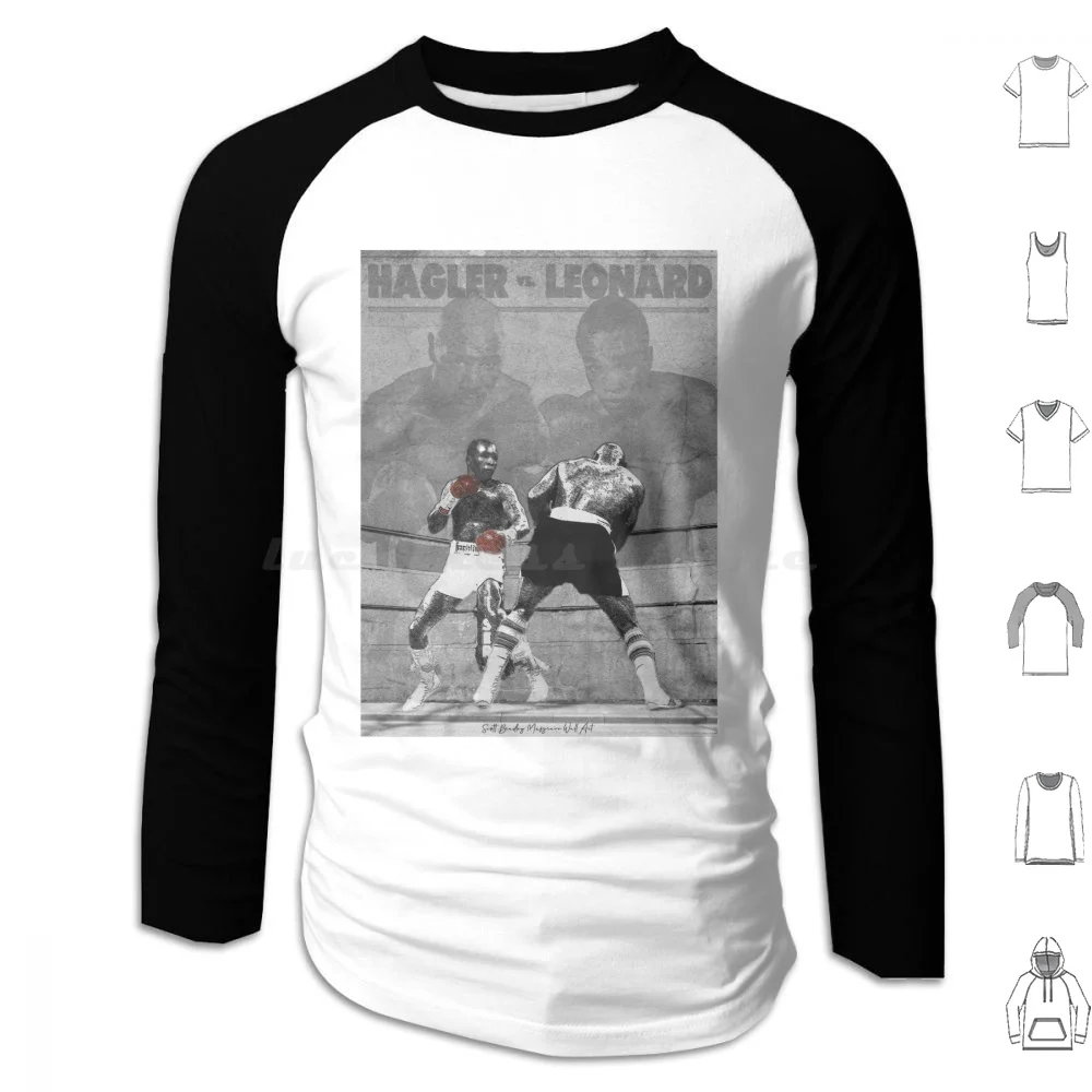 Sugar Ray Leonard Marvin Hagler Hoodie cotton Long Sleeve Marvin Hagler Sugra Ray Leonard Marvin Hagler Art Sugar Ray