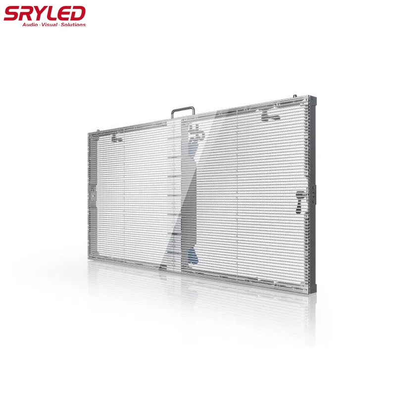 SRYLED P3.91 Indoor LED Display Screen Transparent Glass Window Shopping Mall LED Video Panel