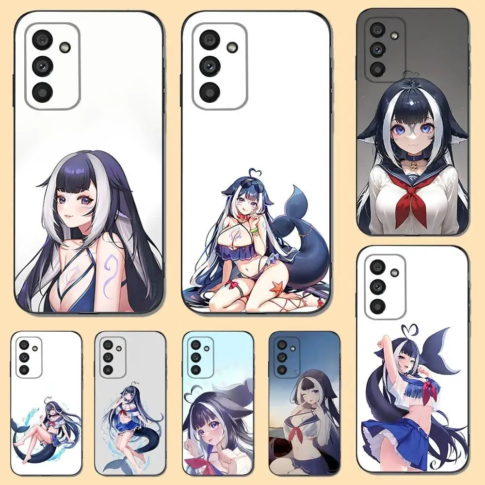 

S-Shylily Vshojo Vtuber Phone Case For Samsung S 25,24,23,22,30,21,10,9,Ultra,Plus,Lite,FE,4,5 G Soft Black Case