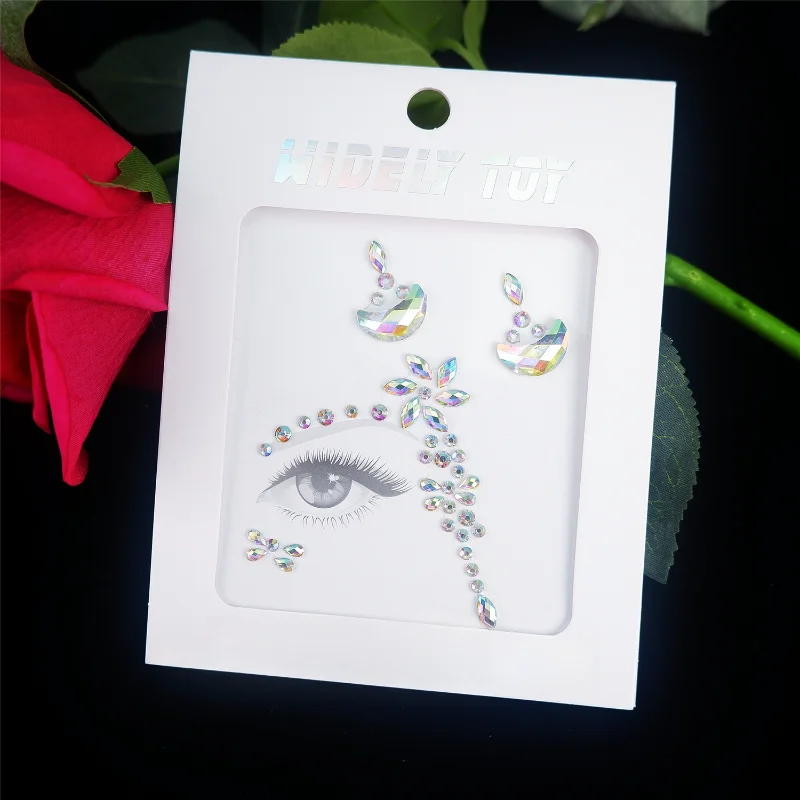Acrylic Resin Face Gems Rhinestone Eye and Forehead Stickers for Party Tattoo Temporary Body Art Self Adhesive Fashion Jewelry view 4