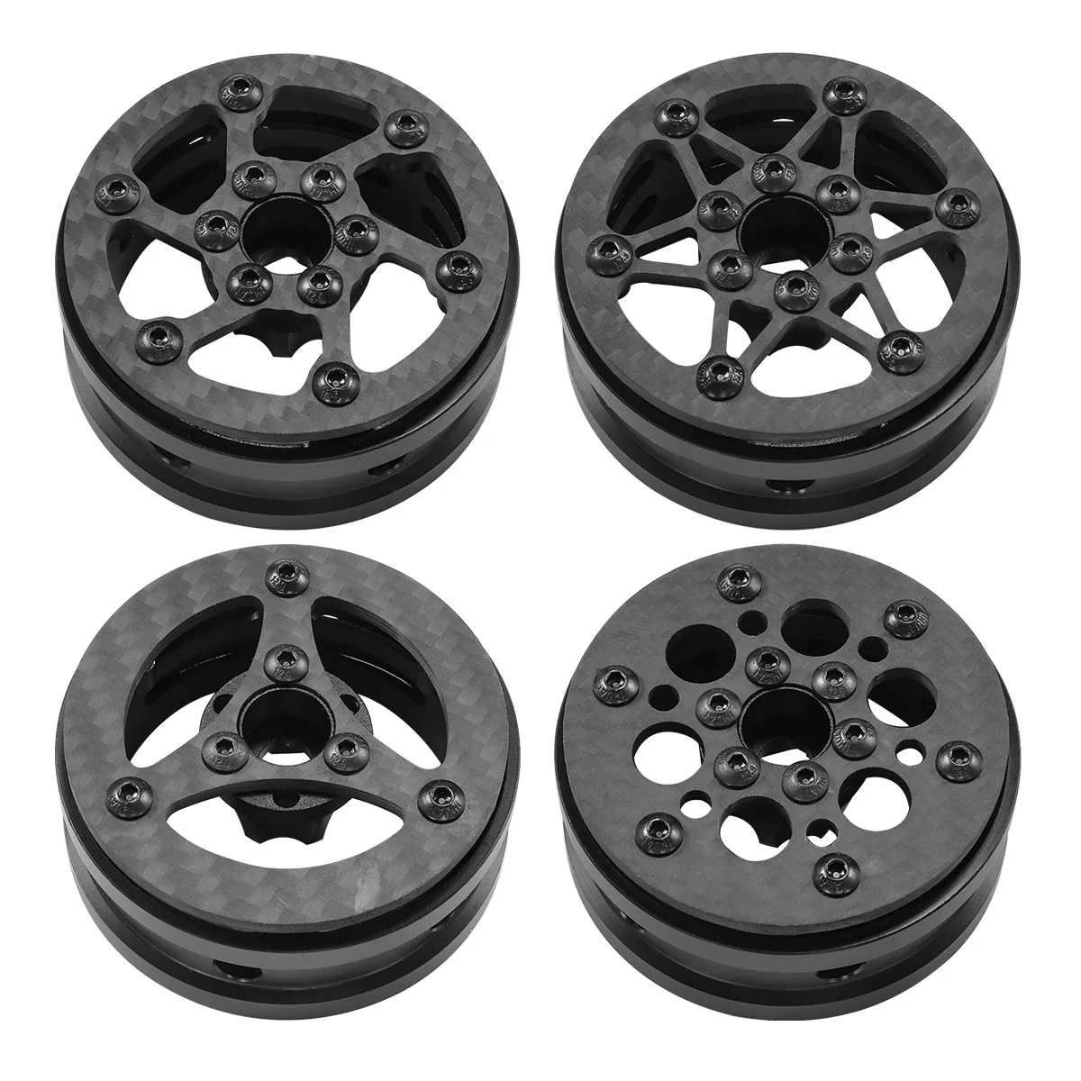 Carbon Wheel Face for 1.9\'\' Fimonda Rims 1/10 RC Car Crawler Cheater Rigs SCX10 Pro Capra GSPEED UGRC LCG Chassis Building