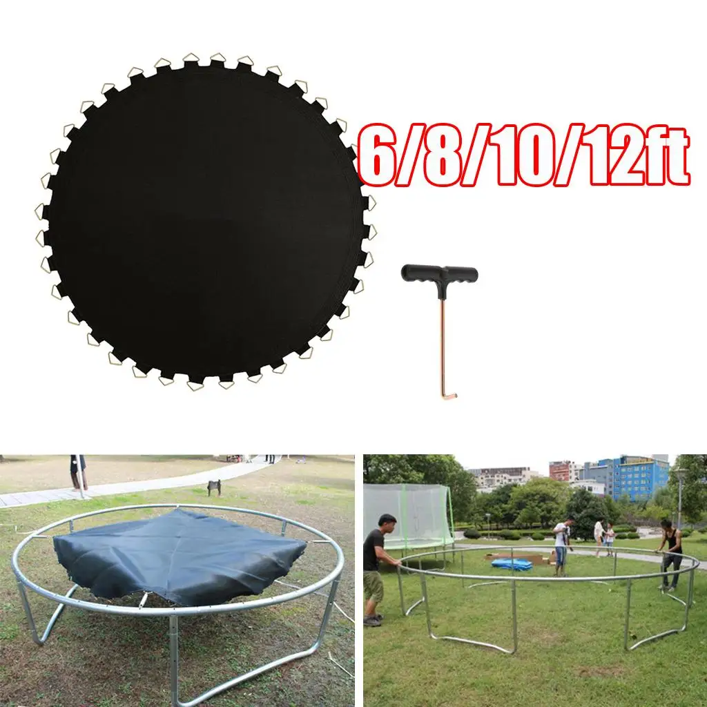 6/8/10/12ft Trampoline Mat Replacement High Elastic With Spring