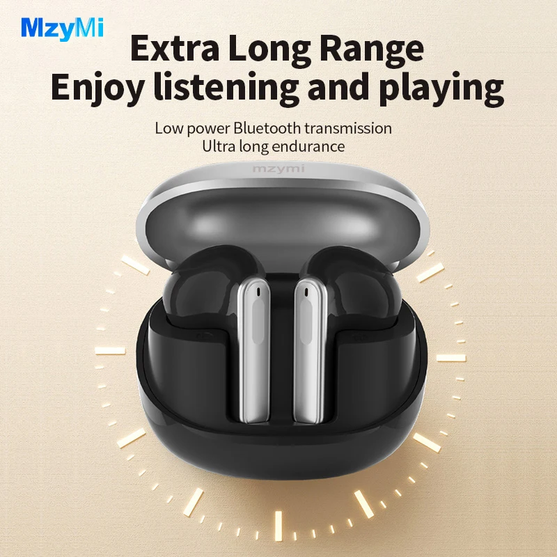 Mzymi In Ear A33 Bluetooth 5.3 Наушники Беспроводные наушники 3D Surround HiFi Sound Спортивная гарнитура Встроенный микрофон для Android iOS