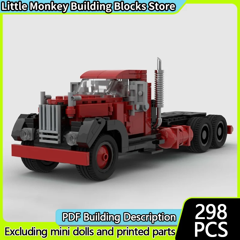 

Модель городской автомобиль MOC, строительные кирпичи, винтажные сверхмощные полугрузовики, модульная технология, детские праздничные подарки, сборные игрушки, костюм