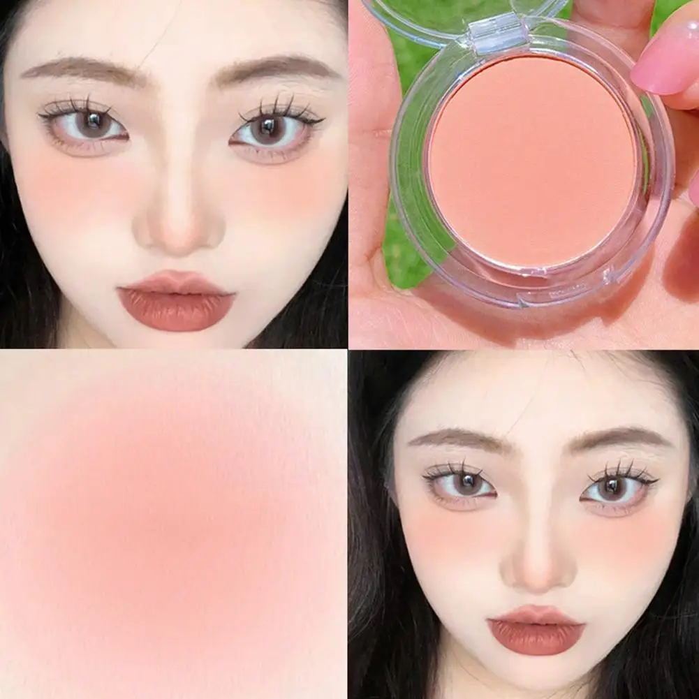 Girl Matte Blush Peach Cream Makeup Orange Pink Blush Red Blush Cheek Cosmetics Blush Tint Blusher Cheek Palette Contour Ro W9J3