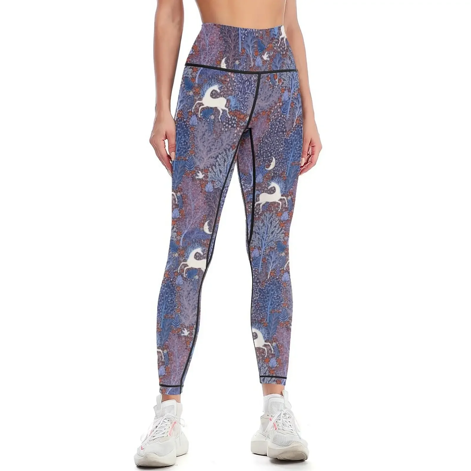 

Magical Unicorns at Midnight - Einhrner im Mitternachtswald Leggings Women's pants Legging sexy woman Womens Leggings