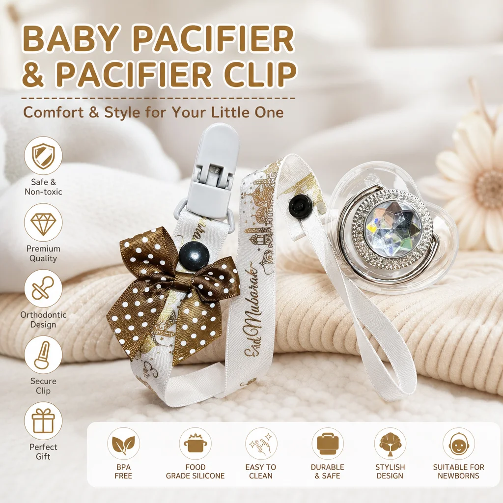 Newborn Soother Pacifier Calming Comfort Chew Teething Mouthing Toy Infant 0-18 Months Baby Stuff Wholesale Gift