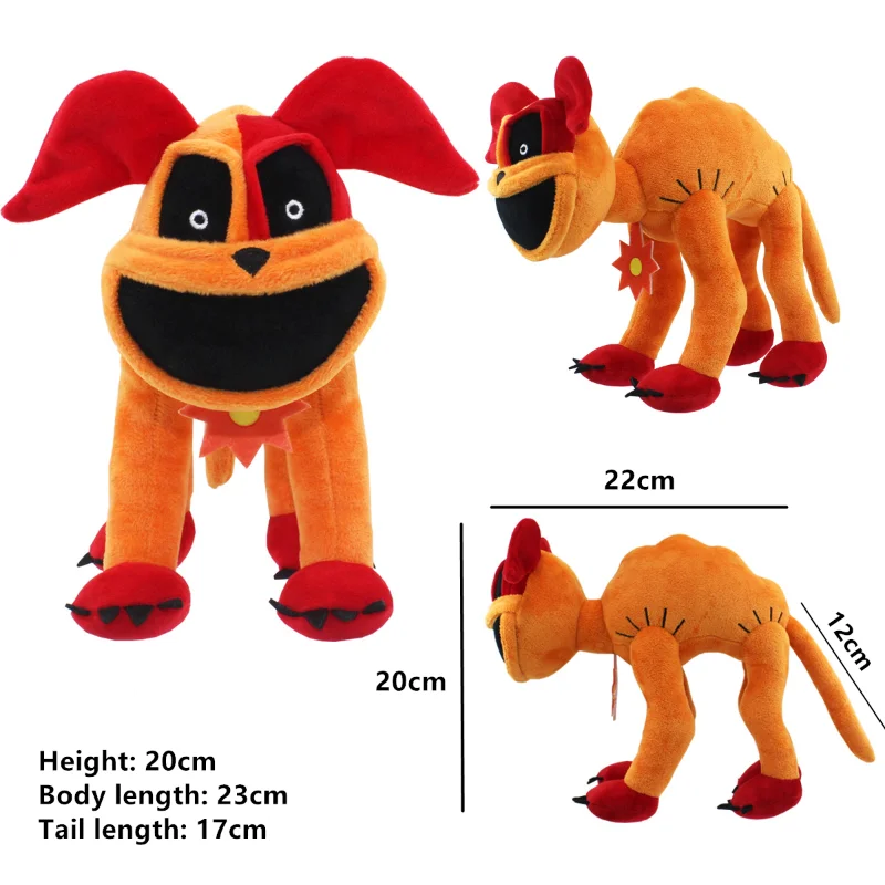 Terrifying Dog Smiling Critters Stuffed Game Series Plush Toys Terror Monster Big Mouth Purple Dog Plush Gifts For Childrens