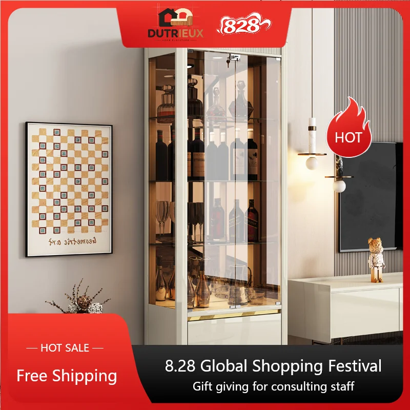 Glass Storage Display Cabinet Nordic Office Organizer Living Room Cabinets Apartments Modern Szafki Do Salonu Furniture Home