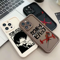 Cowboy Bebop Anime For Apple iPhone 15 14 13 12 11 XS XR X 8 7 Pro Max Plus Soft Eye Ladder Phone Case Cover