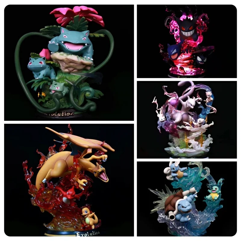 

Фигурка покемона - Светящаяся Коллекционная игрушка - Огненный Дракон Сприц Водная Черепаха Призрачная в коробке Фигурка Игрушка для детей