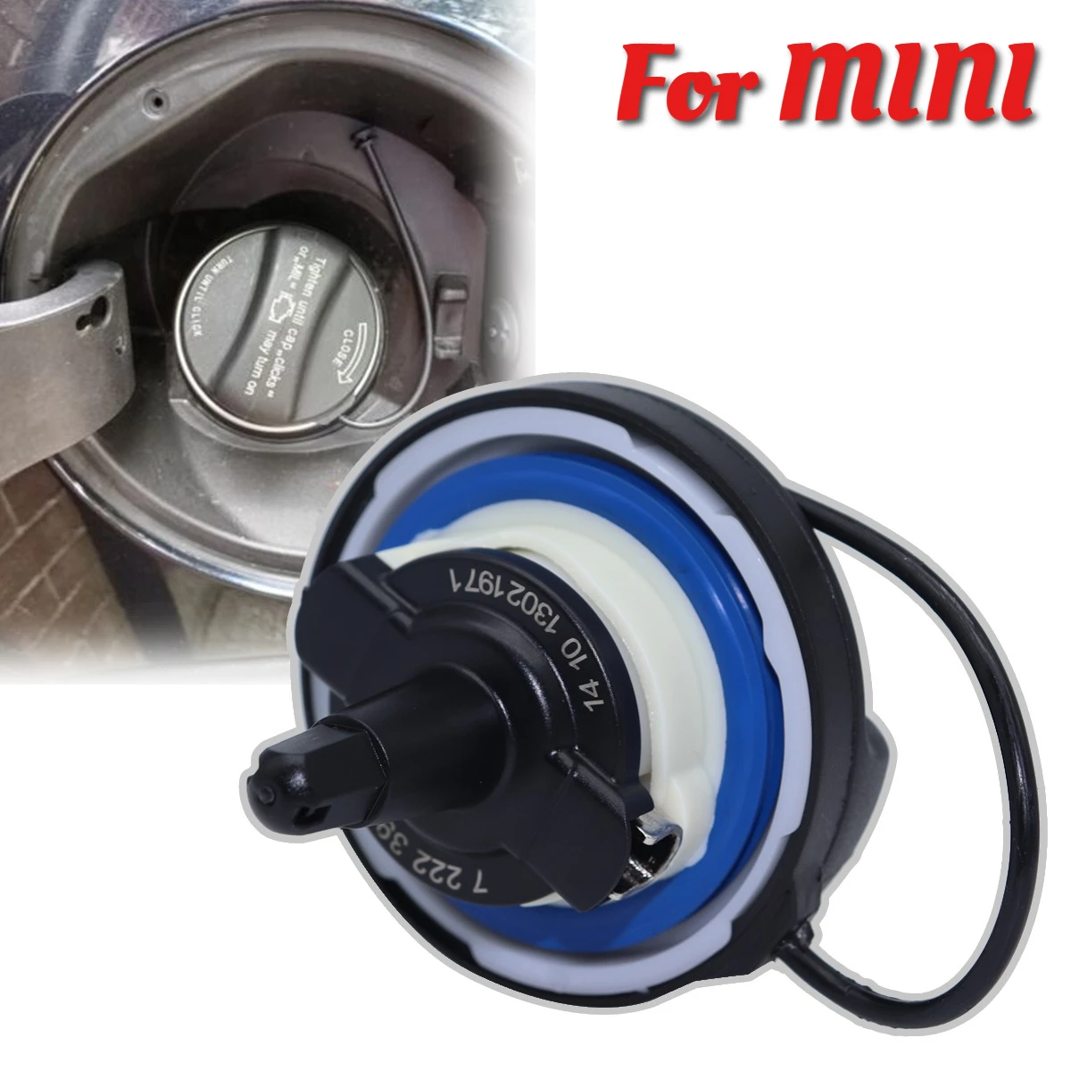 Bouchon de remplissage de réservoir de carburant pour voitures, couvercle de prise pour modèles essence, réparation des fuites d'évaporation, référence 16117222391, pour MINI R50 R53 R56 Clubman R55