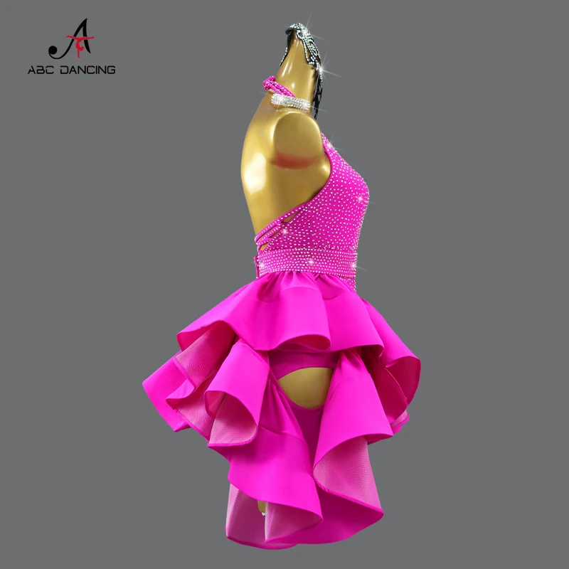 Vestido de competición de baile latino, Ropa de baile, falda, traje superior para mujer, chica de salón urbana, traje nuevo Sexy, ropa de línea