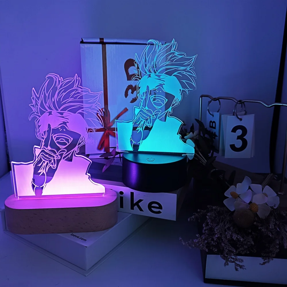 

Фигурки Jujutsu Kaisen Gojo Satoru аниме светодиодные фонари украшения ночник Rgb Lampara Para Recamara крутые вещи для комнаты