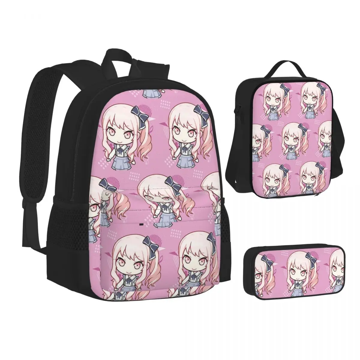 

Mizuki Akiyama Chib Backpacks Students Bookbag School Bags Kids Rucksack Lunch Bag Pen Bag Three-Piece Set