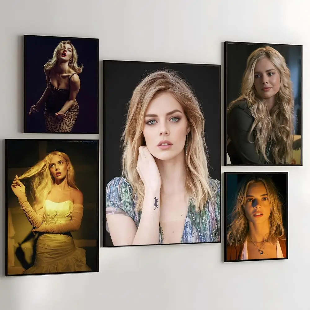 Australian Actress S-Samara Weaving Painting Calligraphy Self Adhesive Wall Art Waterproof Print For Bedroom Hallway Home Decor