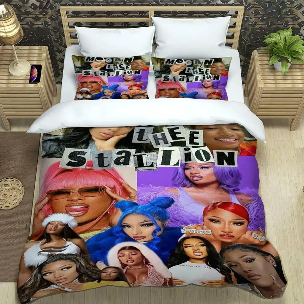 

Rapper Megan Thee Stallion Bedding Sets exquisite supplies set duvet cover bed comforter set bedding set luxury birthday gifts