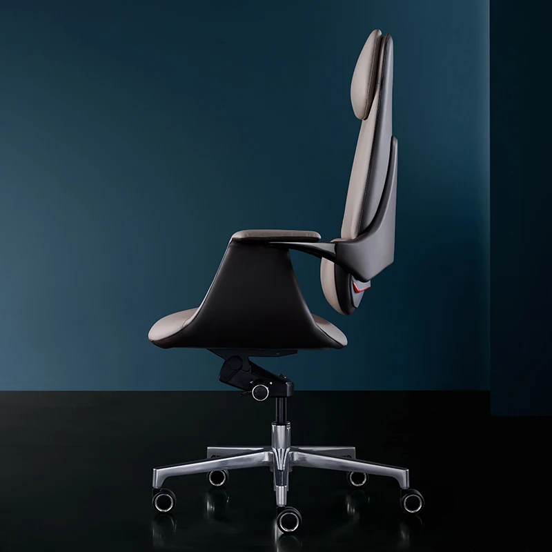 

Wendy Italian Minimalist Chair Leather Boss Study Computer Office Comfortable Chair President Swivel Cowhide Chaisse Furniture