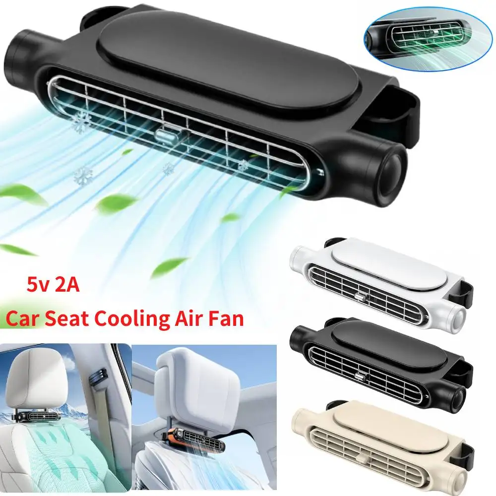 

Car Headrest Cooling Air Fan 3 Speeds Adjustable Car Interior Rear Headrest Fan Cooler Air Cooling Fan Summer Car Accessories