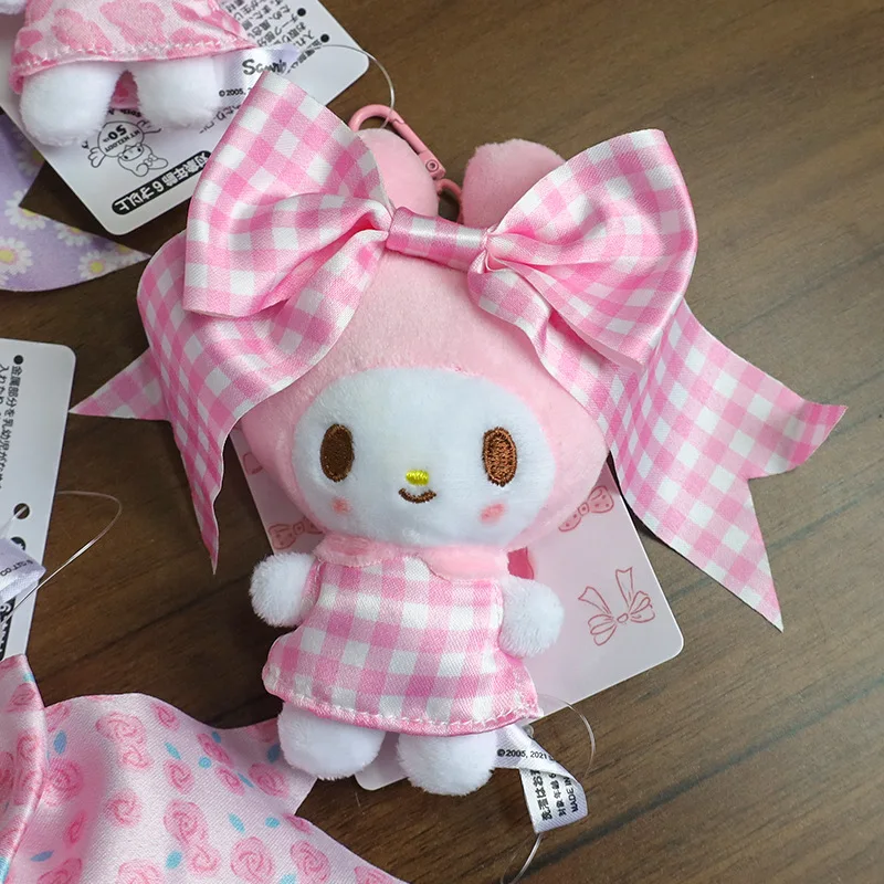 Anime Cartoon Knuffel Hanger Roze Leuke Boog Geanimeerde Randpop Tas Hanger Decoratie Sleutelhanger Meisjesachtig Verjaardagscadeau