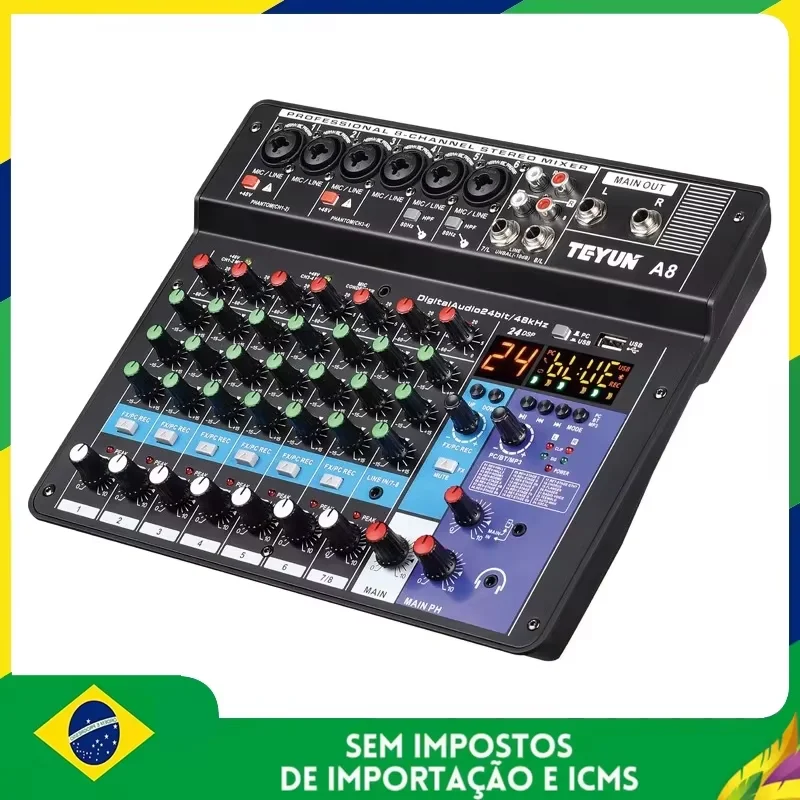8-channel-professional-portable-mixer-sound-mixing-console-computer-input-48v-power-number-live-broadcast-audio-equipment