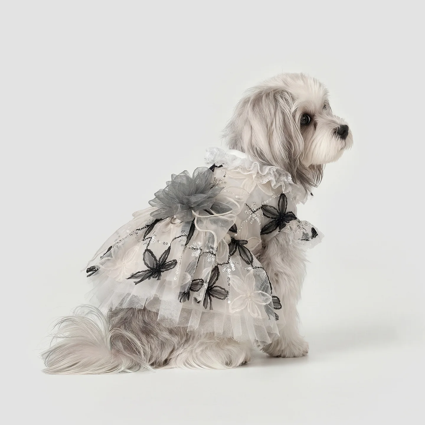 Ropa de malla bordada para perros Yorkshire: chaleco vestido princesa - imagen 4
