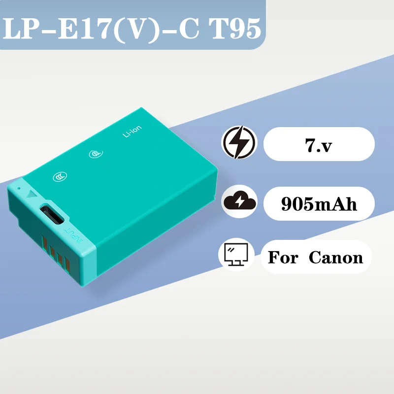 

LP-E17 7.4V 905mAh Rechargeable Lithium Ion Battery Replacement For Canon R50 R8 R10 RP R100 850D 77D M6 200DII Series Camera