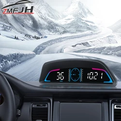 Obd Auto Slimme Digitale Snelheidsmeter Obd2 Head Up Display Toerenteller Met Overspeed Alarm Spanning Watertemperatuur Digitaal Dashboard