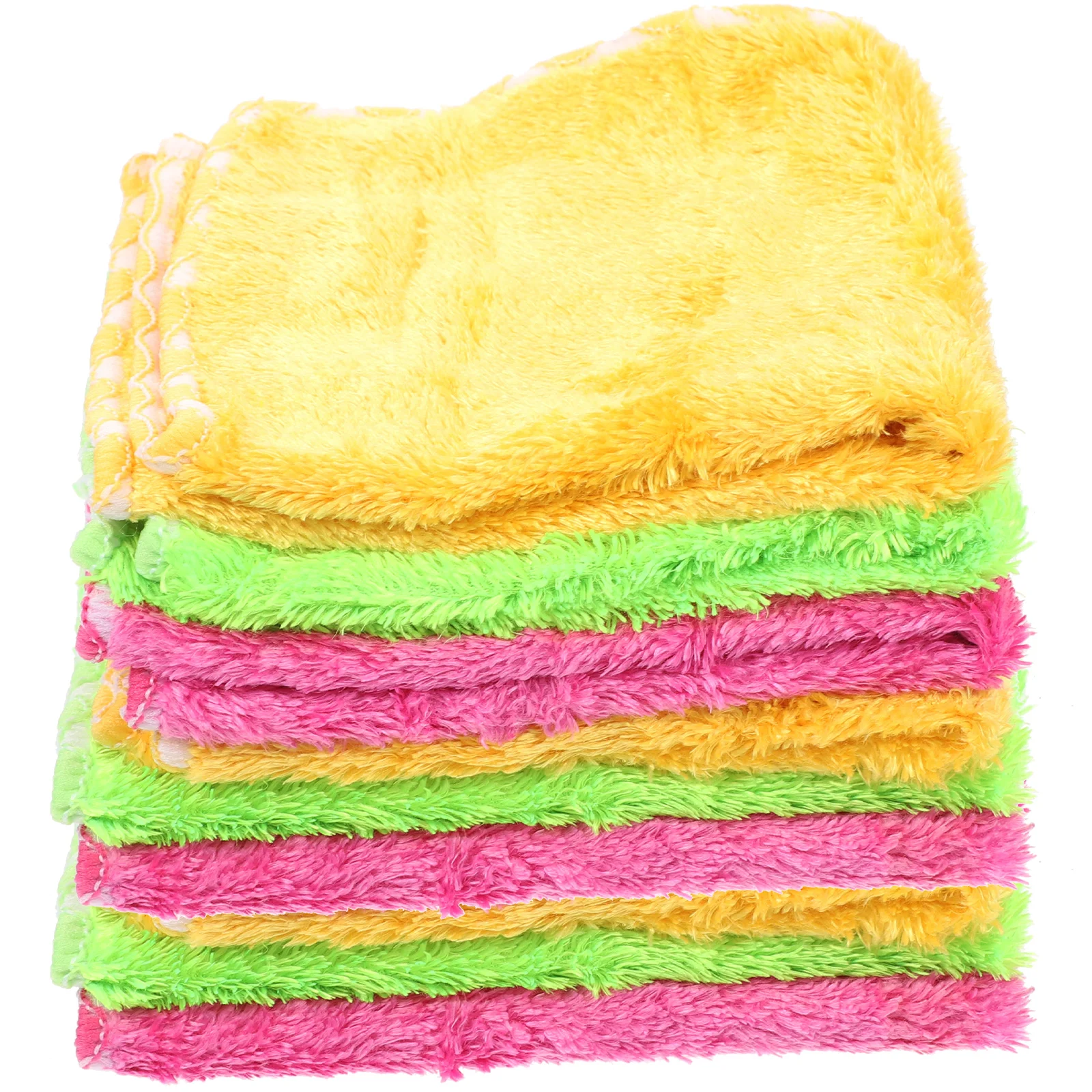

9 Pcs Coral Velvet Rag Kitchen Towel Dishwashing Microfiber Cleaning Cloth Wiping Bowl Cloths
