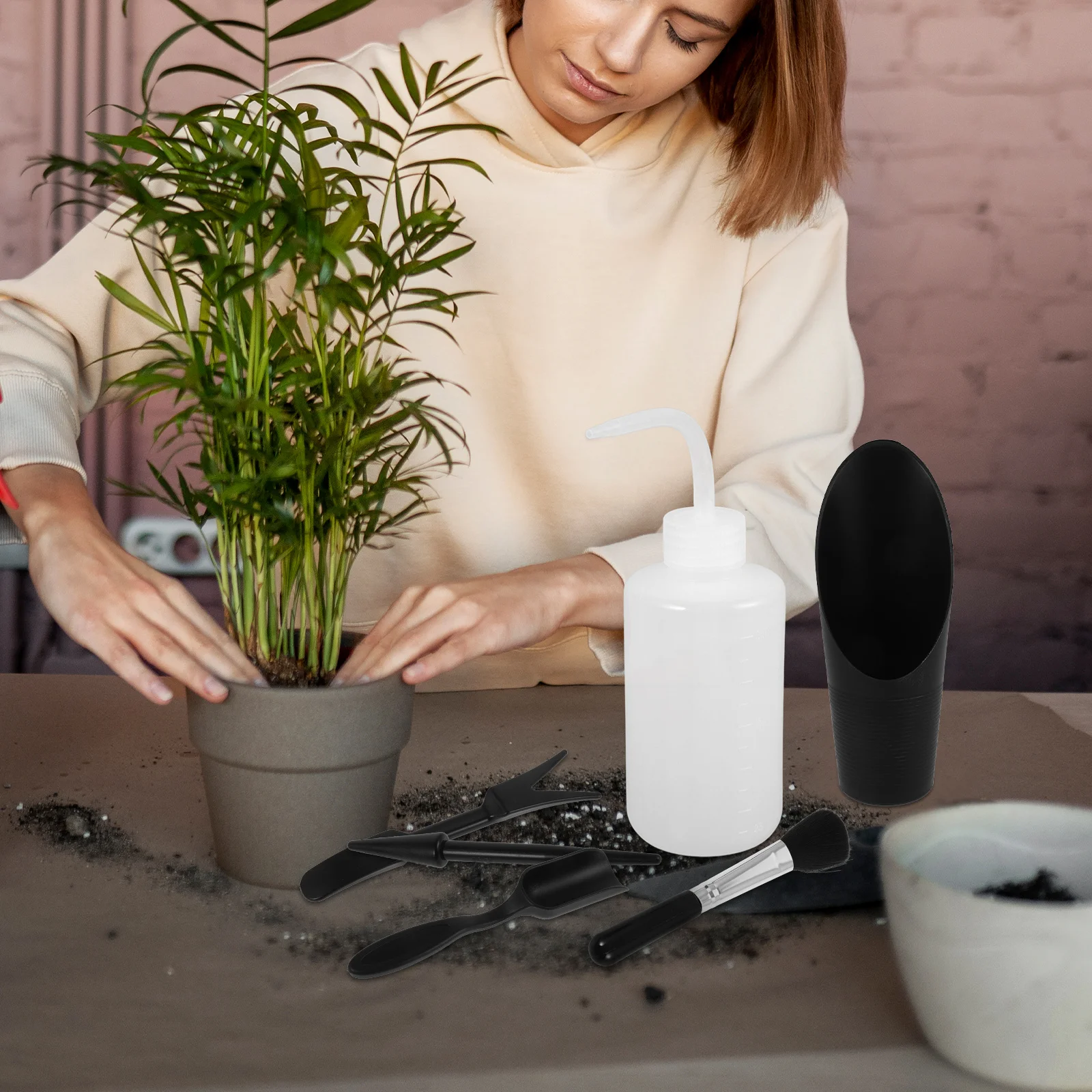 

1 Set Of Garden Tool Set Miniature Planting Tools For Succulent Transplanting Portable Soil Loose Shovels Small Gardening Hand