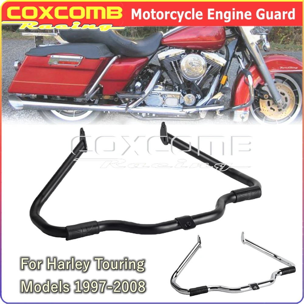 

Motorcycle Highway Crash Bar Engine Guard Protection Bumper For Harley Touring Road King Glide Electra Street Glide FLHR FLTR