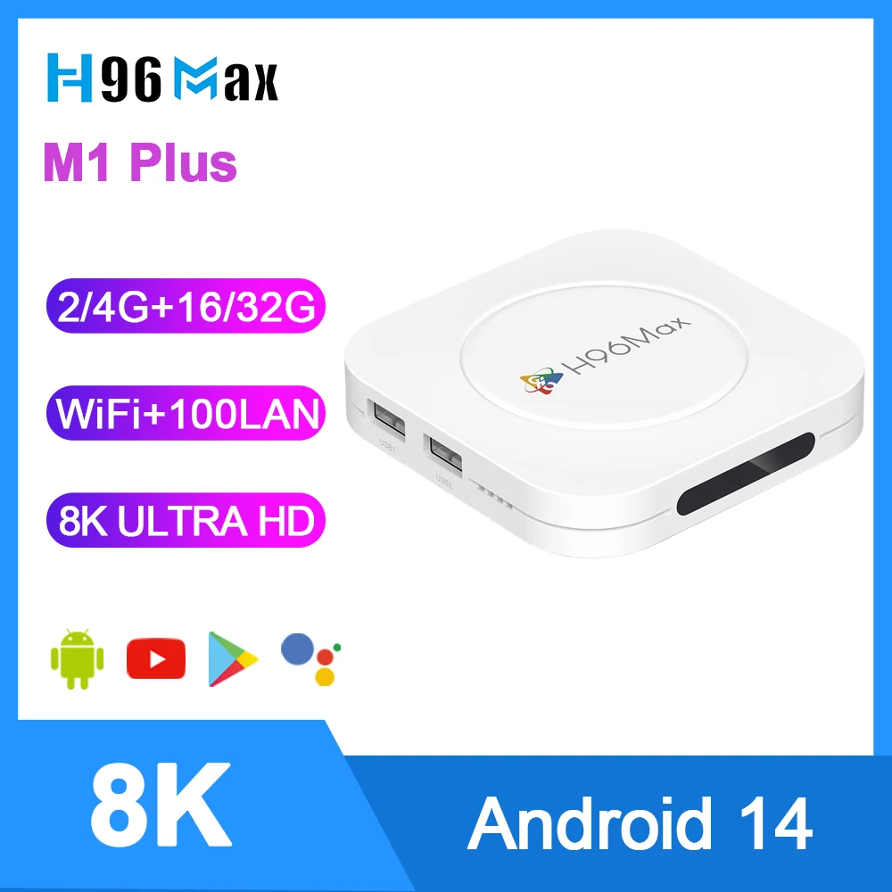 H96Max 8K TV Box M1 Plus Android 14 TV 8K Ultra HD IPTV WiFi6 100M LAN H96 Max RK3528 Smart TV USB3.0 BT5 Smart Home Androidtv H96Max 8K TV Box M1 Plus Android 14 TV 8K Ultra HD IPTV WiFi6 100M LAN H96 Max RK3528 Smart TV USB3.0 BT5 Smart Home Androidtv