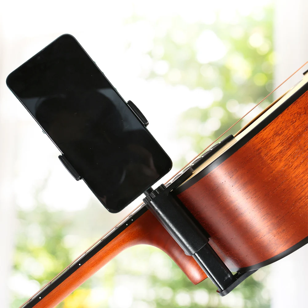 

Adjustable Phone Support Hands-Free Guitar Stand Holder Multi-Purpose Guitar Camera Clamp for Microphones Stand/Smartphones