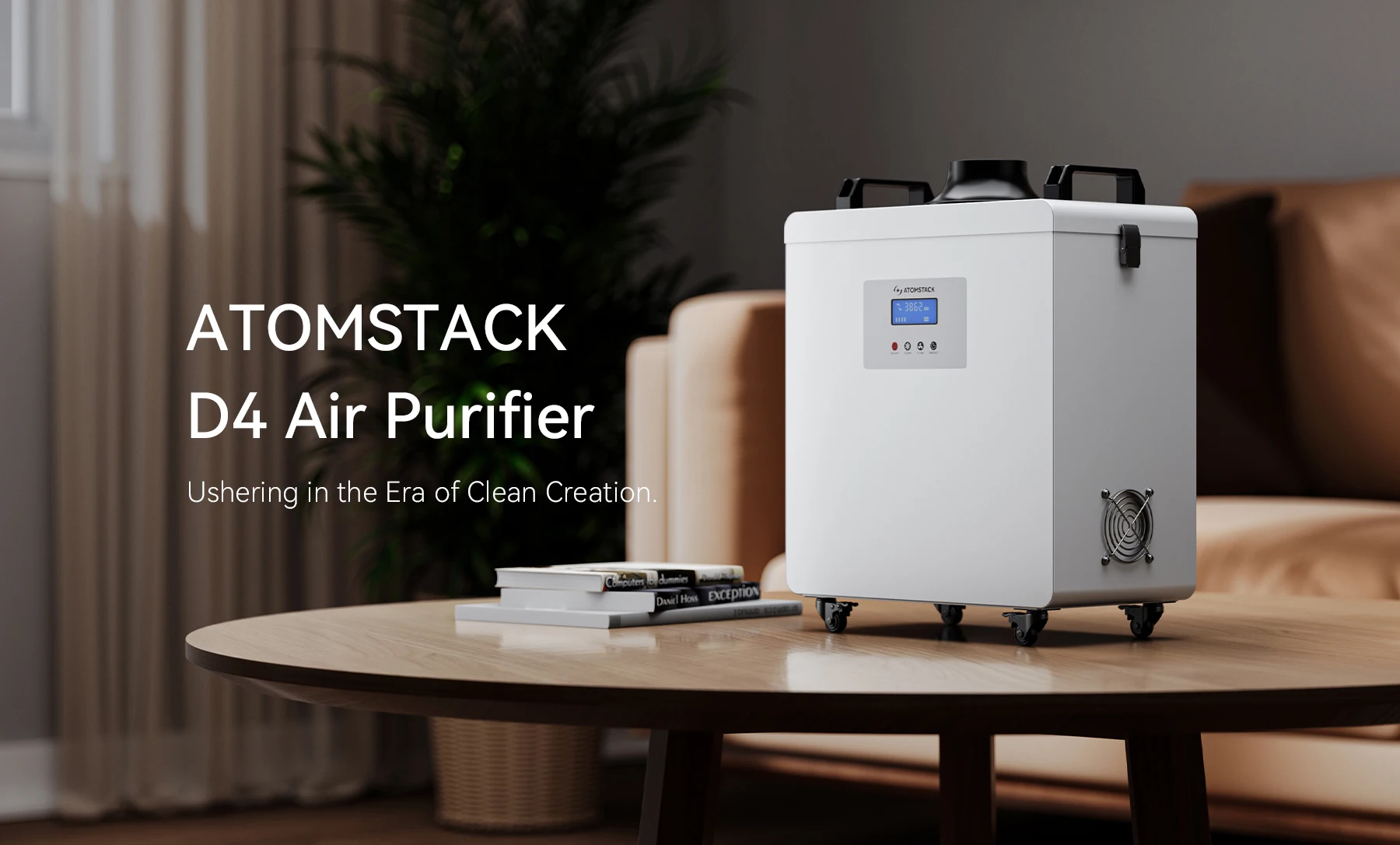 ATOMSTACK IKIER D4 Air Purifier Fume Extractor For Laser Engraver With HEPA Carbon Filter Smoke Odor Dust Removal For Home Workshop Office