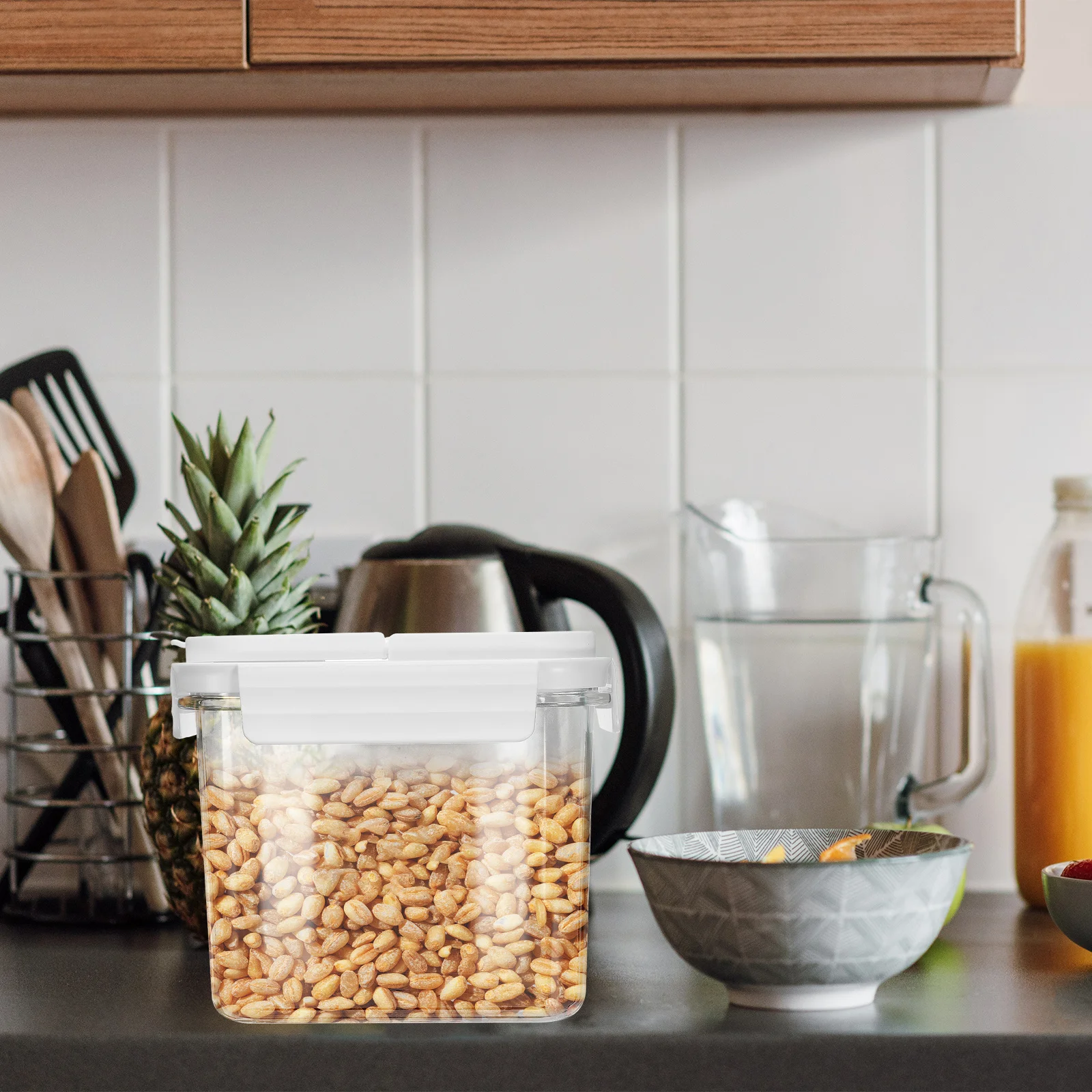 

Premium Material Clear Jar Airtight Containers for Rice Flour Dry Fruits Home Storage Food Containers Food Storage Container