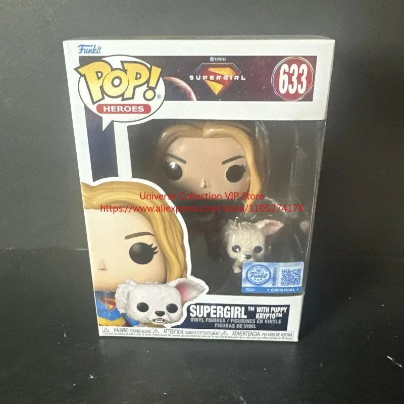 Figura de Vinilo Funko Pop DC Supergirl y Krypto, Artículo Coleccionable de la Película, Decoración, Regalo para Fanáticos de DC Comics